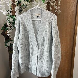 Universal Thread Gray Cable Knit Cardigan